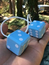 Light Blue White Hanging Dice Car Decor Accessories Ornament Charm Decoration Light Blue White Hanging Dice Car Decor Accessories Ornament Charm Decoration