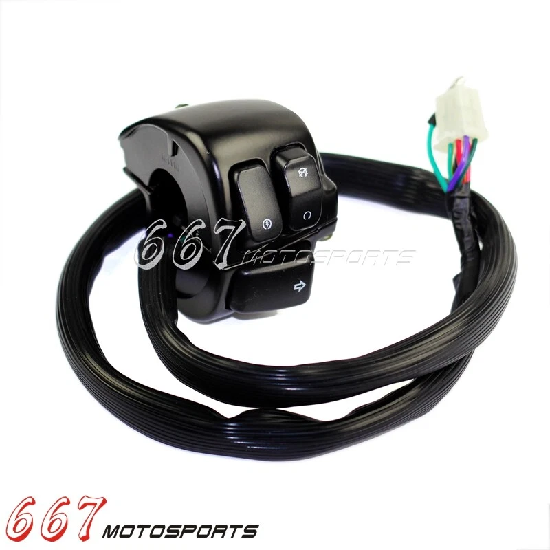 For Harley Dyna Softail Sportster V-ROD 1" Handlebar Control Switches Kit Pair - Image 3 of 4