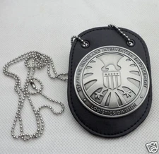 Agents of S.H.I.E.L.D. Shield PHIL COULSON Badge with Holder & Chain