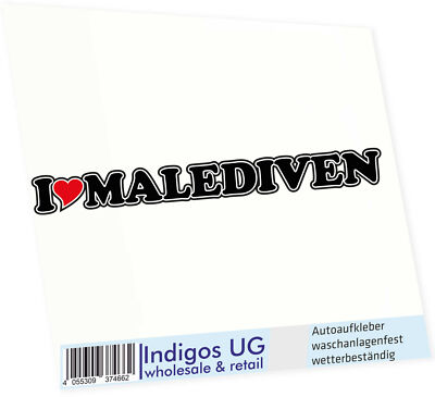 Adesivo Auto I Love Heart Con Nome Personalizzato – INDIGOS UG – 15 Cm – Resistente UV E Autolavaggio – Regalo Per Uomo Donna Bambino
