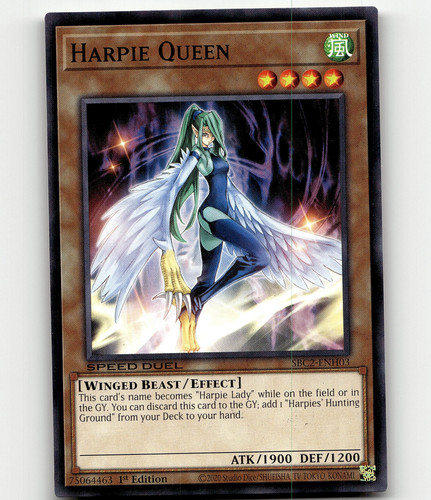 YuGiOh HARPIE QUEEN SBC2-ENH03 Prismatic Secret Rare Battle City
