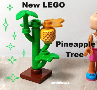 New LEGO Fruit Tree Rooted Printed Fruit Part Stalk Vine Planted Jungle Plants