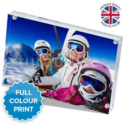 Personalisierter Acryl Fotoblock Bilderrahmen Geschenk Vision Blox | 6 x 4'' Zoll