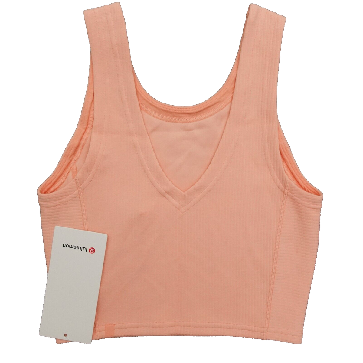 【美品】Lululemon ヒョウ柄 ブラトップ サイズ6 New Lululemon Size 6 Ribbed Softstreme Cropped Tank PCHB