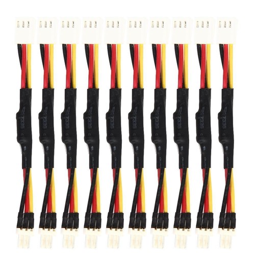 10 Pièces Adaptateur Portable 3PIN Câble d'Alimentation Câble de Résistance Ventilateur Pratique pour - Photo 5/5