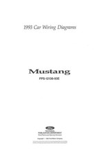 1993 Ford Mustang Electrical Wiring Diagrams Schematics Factory OEM