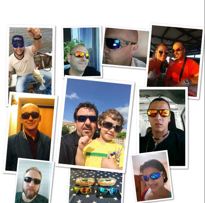 Men Sport Polarized Sunglasses Outdoor Driving Fishing Camouflage Frame Glasses - Image 3 of 4