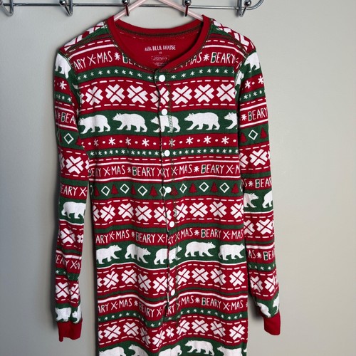 Little Blue House Kids Holiday One-Piece Christmas Pajamas Size 10 - Picture 3 of 13