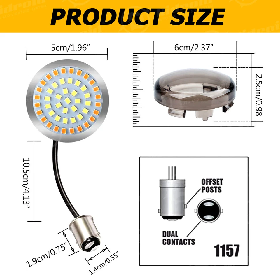 Luces traseras delanteras intermitentes LED para Harley Street Glide Road King 1157 4 piezas Foto 2 de 4