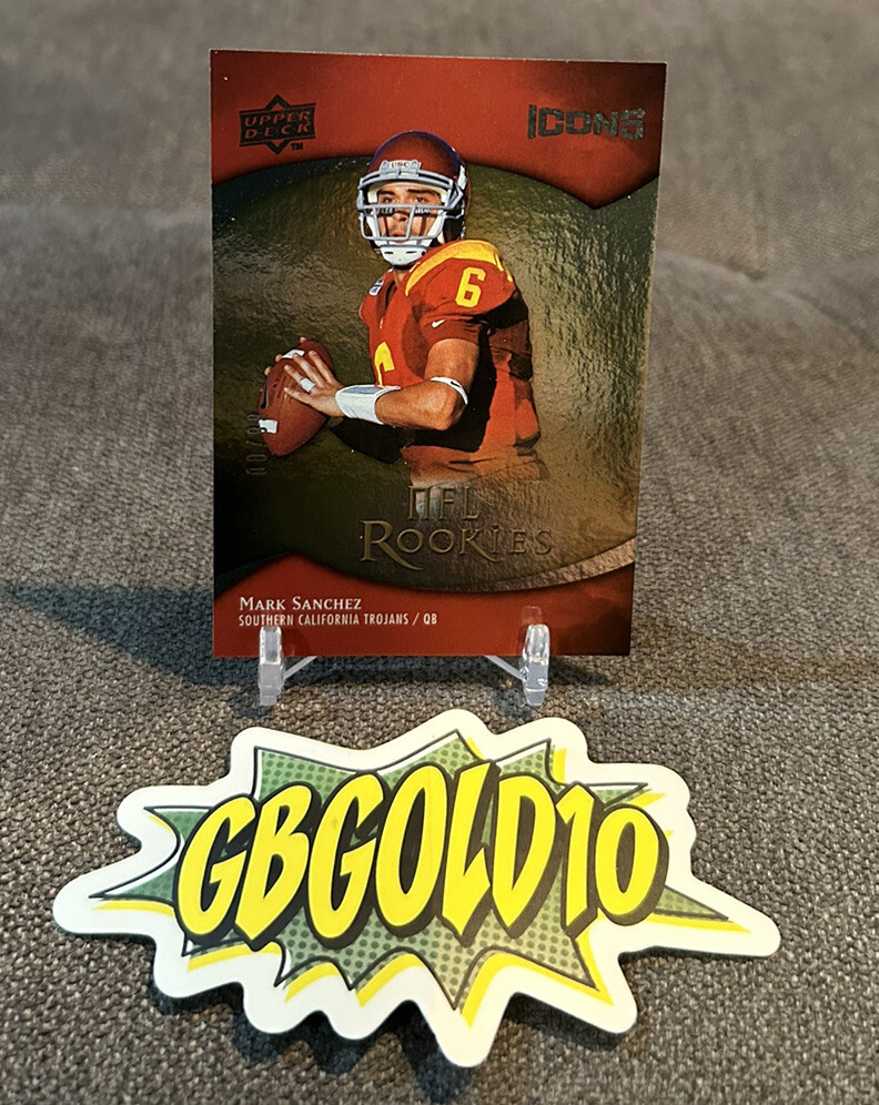 2009 Upper Deck Icons NFL Rookies Silver Board /99 Mark Sanchez #102 Rookie RC