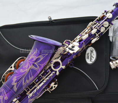purple Silver nickel alto saxophone Eb High F# Sax WEIBSTER