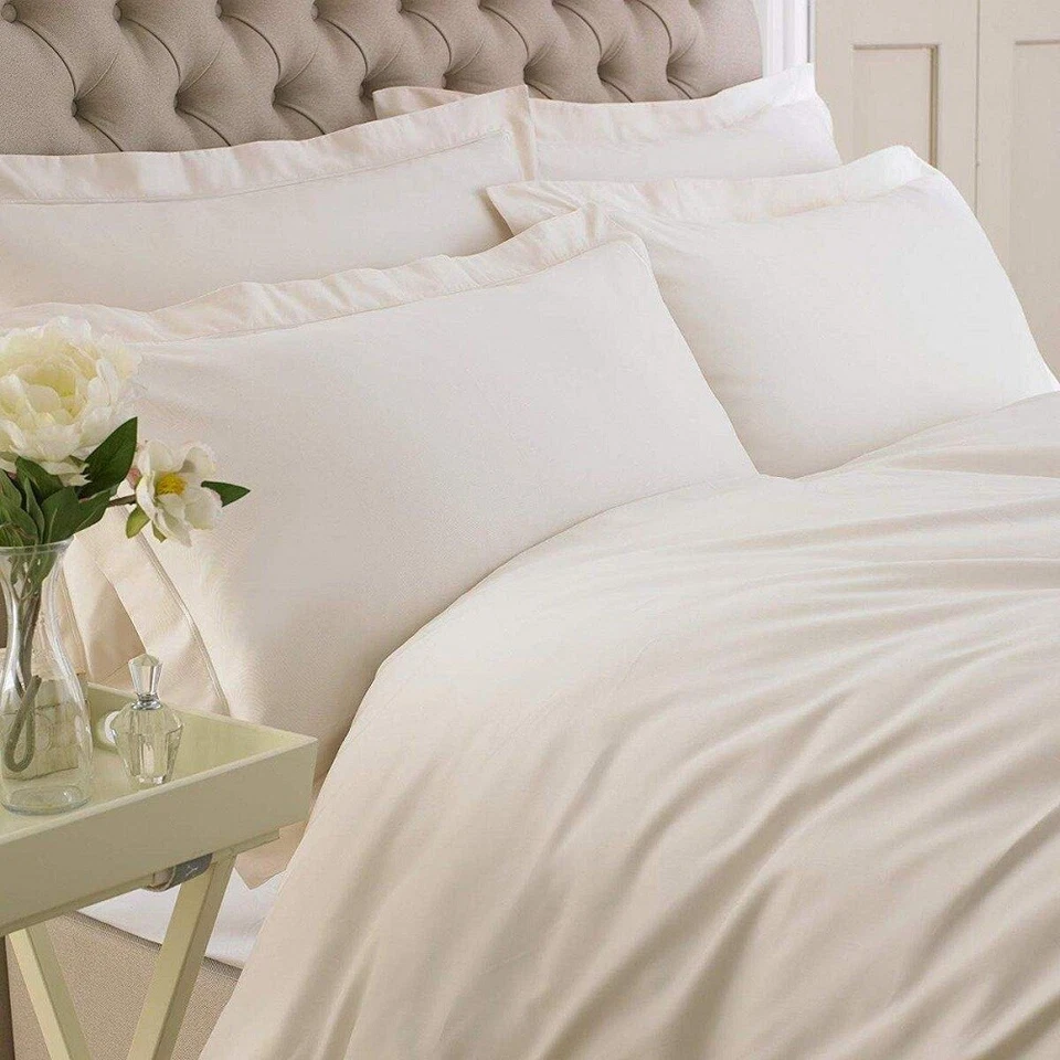 All Size 800 TC Ivory Solid 7 PC Bedding Set Egyptian Cotton Comfortable - Image 3 of 3