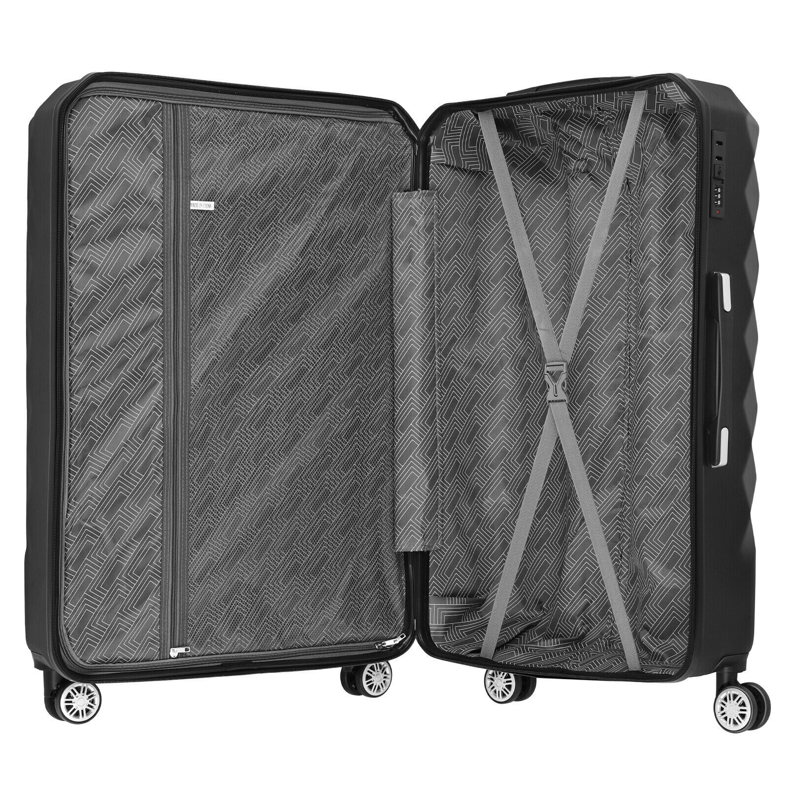 20" Carry On Trolley Suitcase ABS w/Wheels Travel Spinner Lightweight
