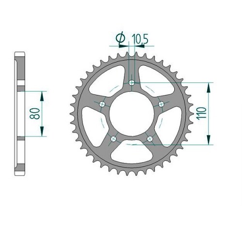 Pignon Avant 16 Dents 525 – Compatible Honda NT650 Hawk, VT600 Shadow, XL600/650/700 Transalp, XRV650 Africa Twin, XL1000 Varadero