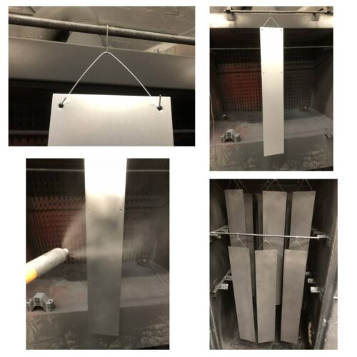 *Aluminium Chequer Tread Plate Kick Push Plate Door Protection Silver & Colours - Picture 6 of 9
