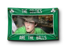 "THE CELTICS ARE THE BALLS"  3x5 Feet Flag Banner College Dorm Man Cave