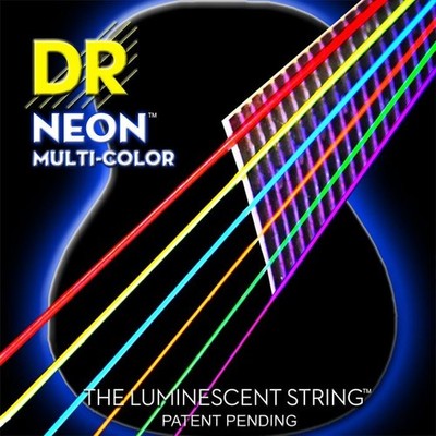 DR Strings K3 Neon Hi-Def Multi-Color Acoustic - 010-048