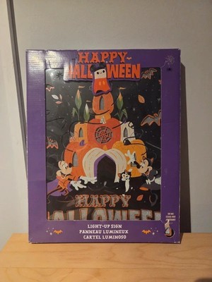 Disney Parks Mickey Minnie Leuchtschild Halloween Wanddeko
