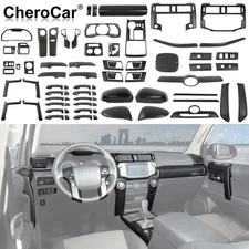 ⭕Matte Black Car Interior Panel Decor Cover Trim Shell Decor Kit for 4Runner 10+