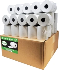 Phenol Free Thermal Paper 3 1/8" X 230' Ft (Also BPA & BPS Free - 50 Rolls) Clim