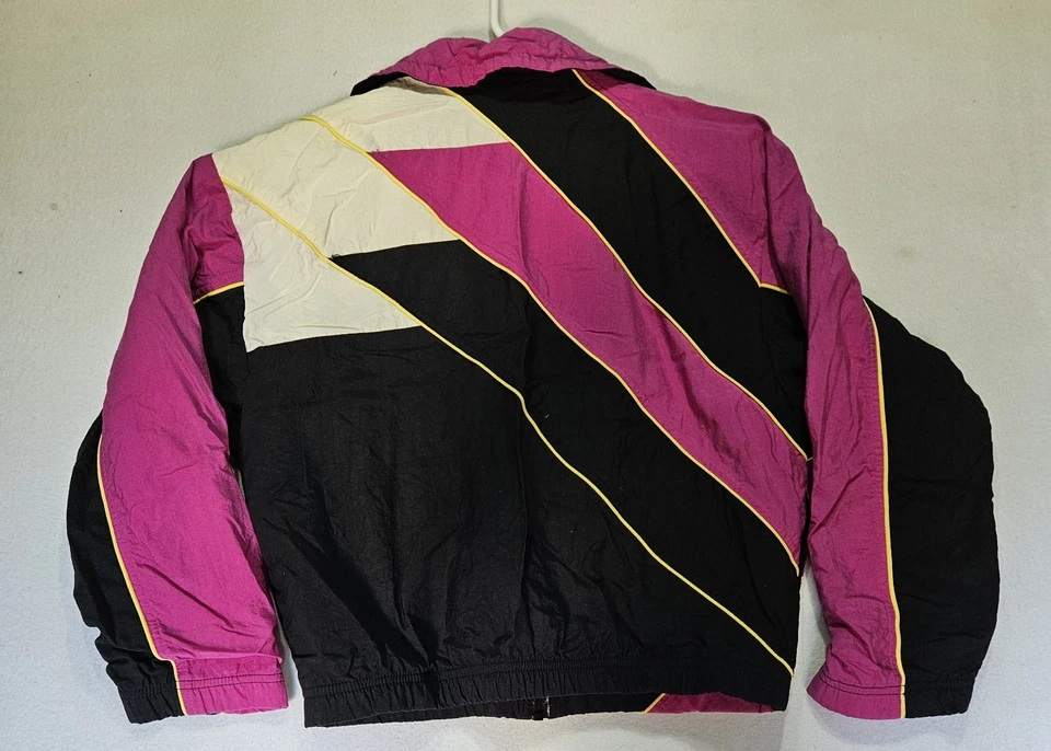 Chaqueta Winbreaker Vintage Head Años 80 Color Block Tenis Calentamiento Rosa Talla XS Foto 2 de 4