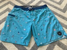 -FUN PRINT- Ron Jon Surf Shop Mens 36 Board Shorts Surf Swim Outdoors Drinking