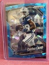 2025 Panini Prizm CeeDee Lamb Blue Ice /99 #154 Dallas Cowboys
