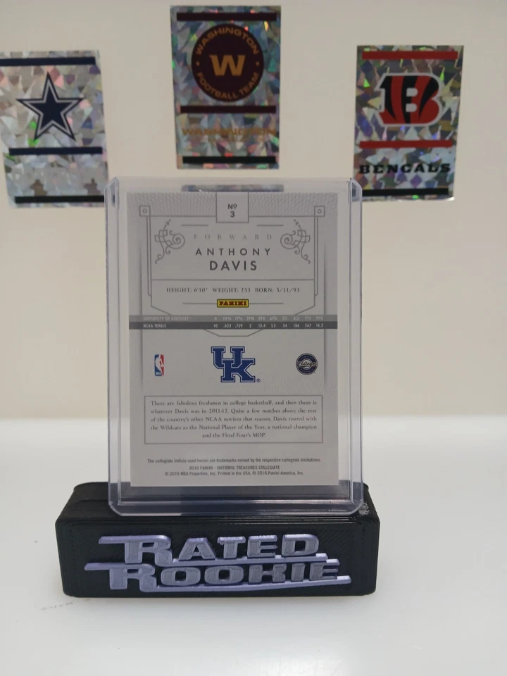 Panini National Treasures 2016 Anthony Davis/99 Kentucky Lakers novato Foto 4 de 4