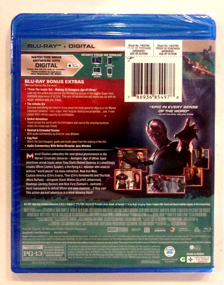 AVENGERS AGE OF ULTRON - BLU-RAY - Imagem 2 de 2