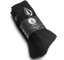 VOLCOM Full Stone Crew Sock 3 Pairs - Black