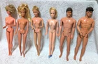 Vintage Lot of 6 Nude Mattel Barbie & Ken Dolls