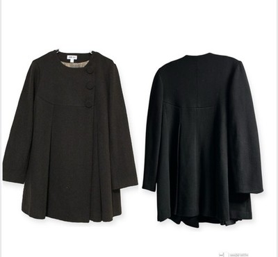 Bash Wool Blend Swing Coat FLAWLESS Size Medium Black $615