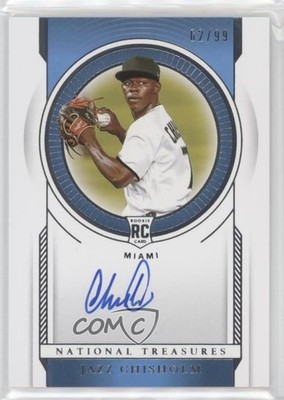 2021 Panini National Treasures Rookie Signatures 62/99 Jazz Chisholm Auto ii1