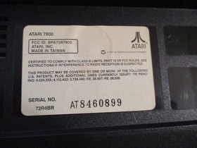 Early Atari 7800 Video Game Console w/EXPANSION INTERFACE Port - Taiwan - READ