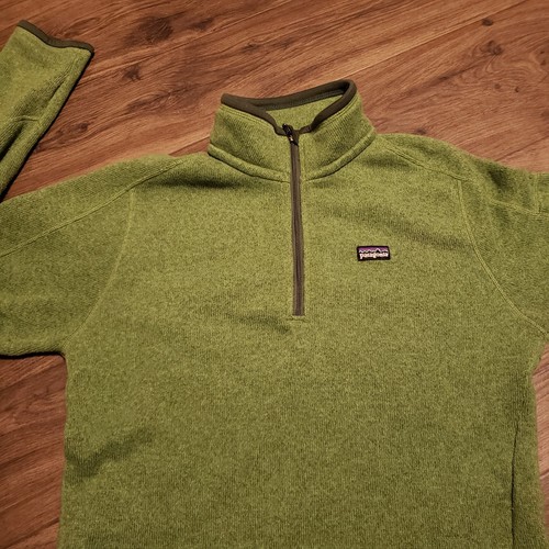 Maglione donna PATAGONIA verde 1/4 zip pullover taglia Lg - Foto 6 di 6