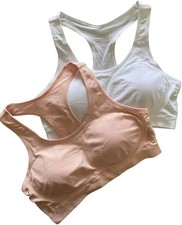 Jockey Women's 2 Colors Pack Bra Light Impact Removable Cup Seamless Sports Bra