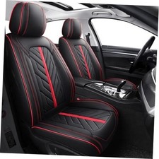 Car Front Seat Covers Compatible with 2PCS Front Set Black Red / Full Coverage