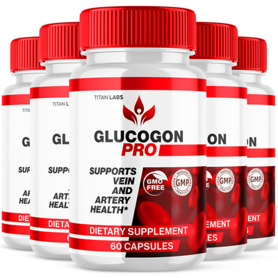(5 Pack) Glucogon Pro Advanced Blood Support Supplement GlucogonPro 300 Capsules