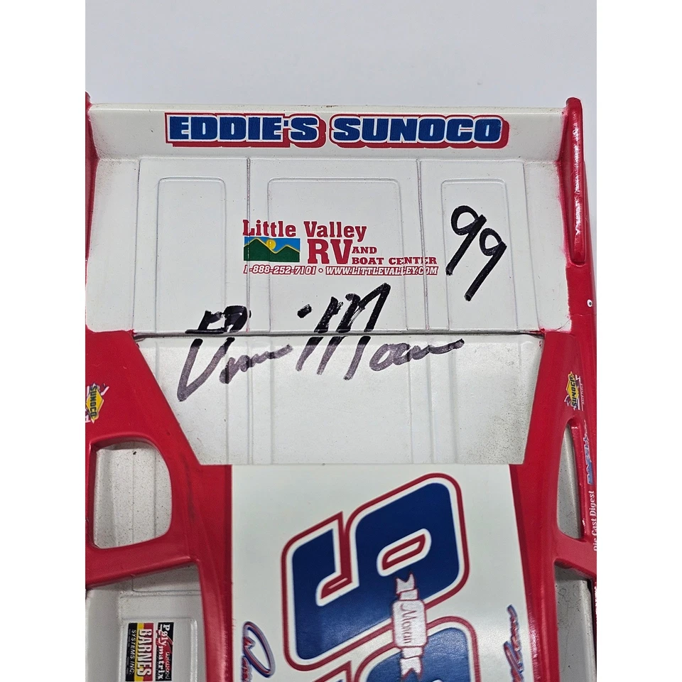 Coche de tierra de acción 1:24 Donnie Moran #99 2000 autografiado Foto 2 de 4