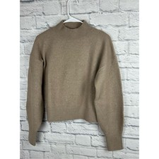 Other Stories Los Angeles Atelier Beige Tan Wool Blend Mock Neck Sweater Small