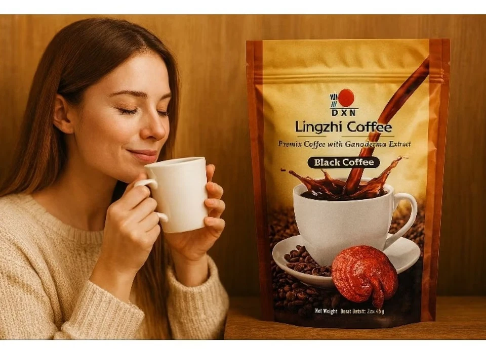 2x Packs DXN Lingzhi Black Coffee Ganoderma Reishi Instant Classic Cafe - Image 2 of 4