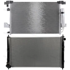 Aluminum Radiator & A/C Condenser Cooling Kit for 2011-2013 Mitsubishi Outlander