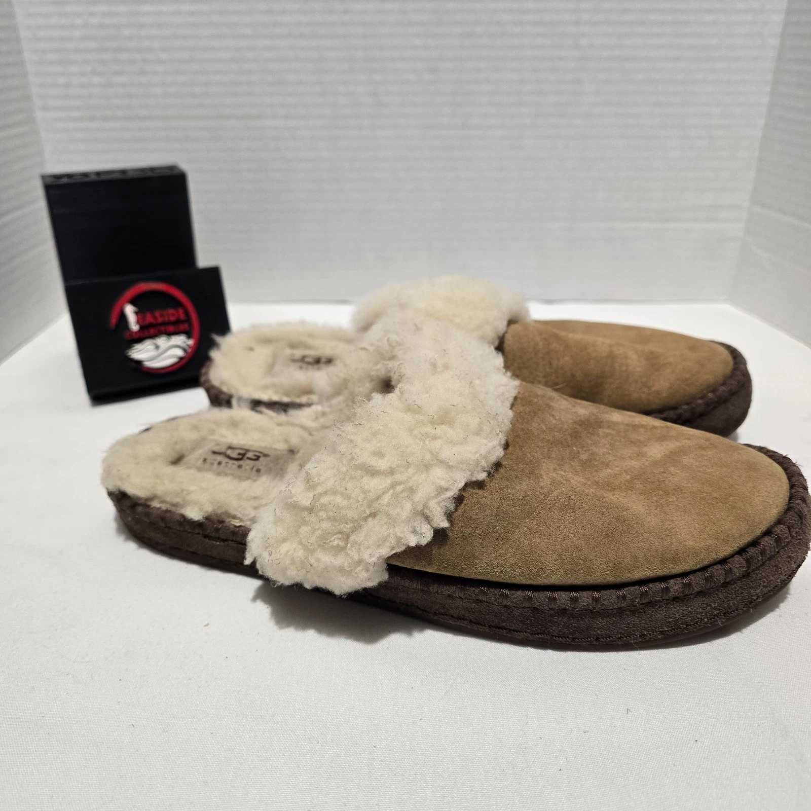 UGG Pantofole Donna 7 Marrone Scamosciato Aira Maglia Soffici Sandali Scarpe Casual