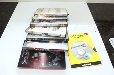 DVD Movies Lot of 8 Horror Sweeny Todd, Resident Evil, Saw Uncut Wrong Turn 