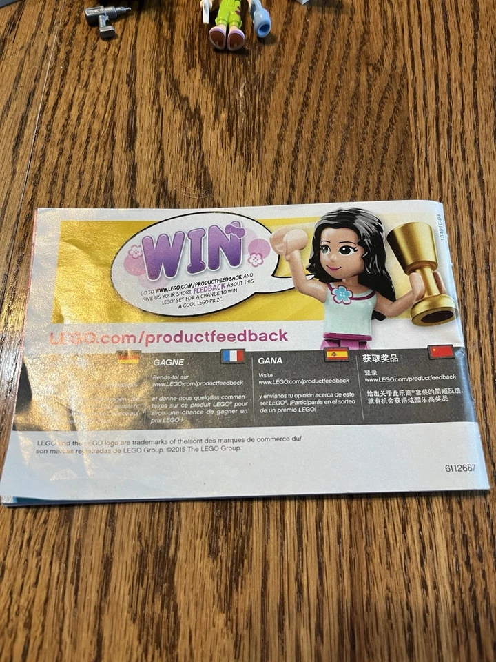 LEGO Friends 41091 - Mia's Roadster 100% Completo con Figura y Manual Foto 3 de 4