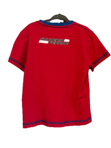 Scuderia Ferrari unisex kids t-shirt logo red short sleeve cotton sz 5y - Picture 2 of 10