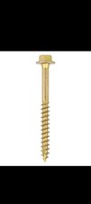 COACH SCREW HEX FLANGE HEAD YELLOW ZINC SLEEPER SCREWS TURBO COACH - 32 pieces