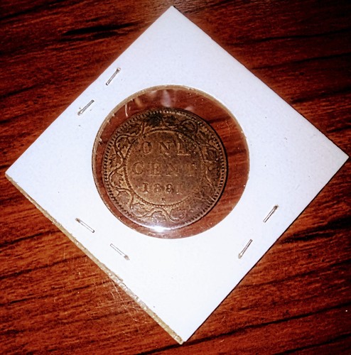 CANADA 1881-H 1 Cent (Large) Coin; Features Queen Victoria, and FREE SHIPPING!! - Picture 2 of 2