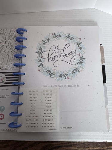 Happy Planner Undated 12 Month Big “Beauty In Simplicity” Vertical Layout 8.5x11 - Picture 4 of 9