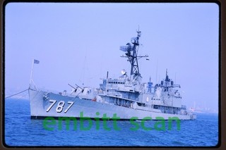 Original Slide Navy Destroyer USS James E. Kyes (DD 787) at San Diego 1966